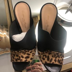 Gianvito Rossi leopard mules